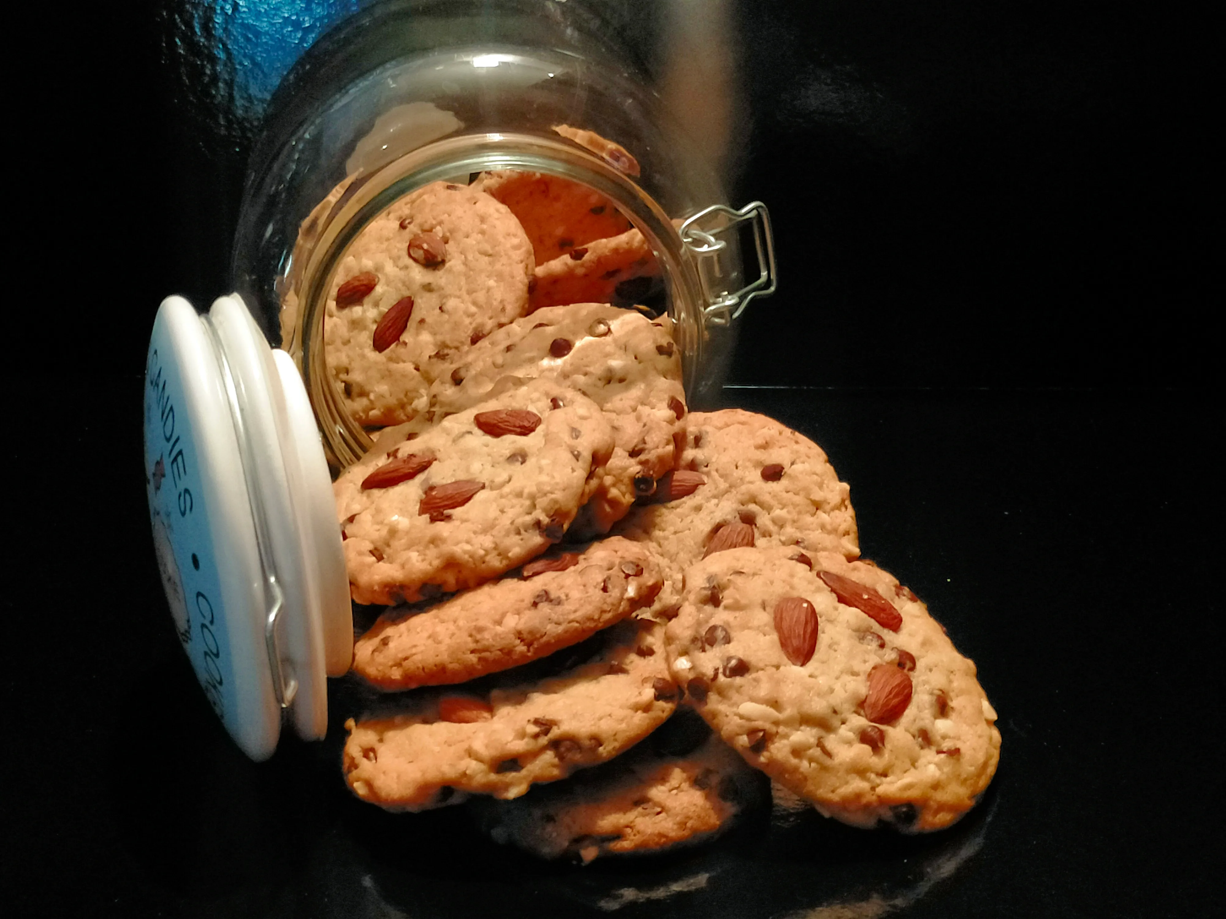 cookies aux pépites de chocolat et aux amandes,